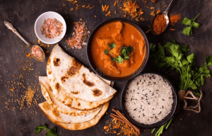Curry with Bread and Rice